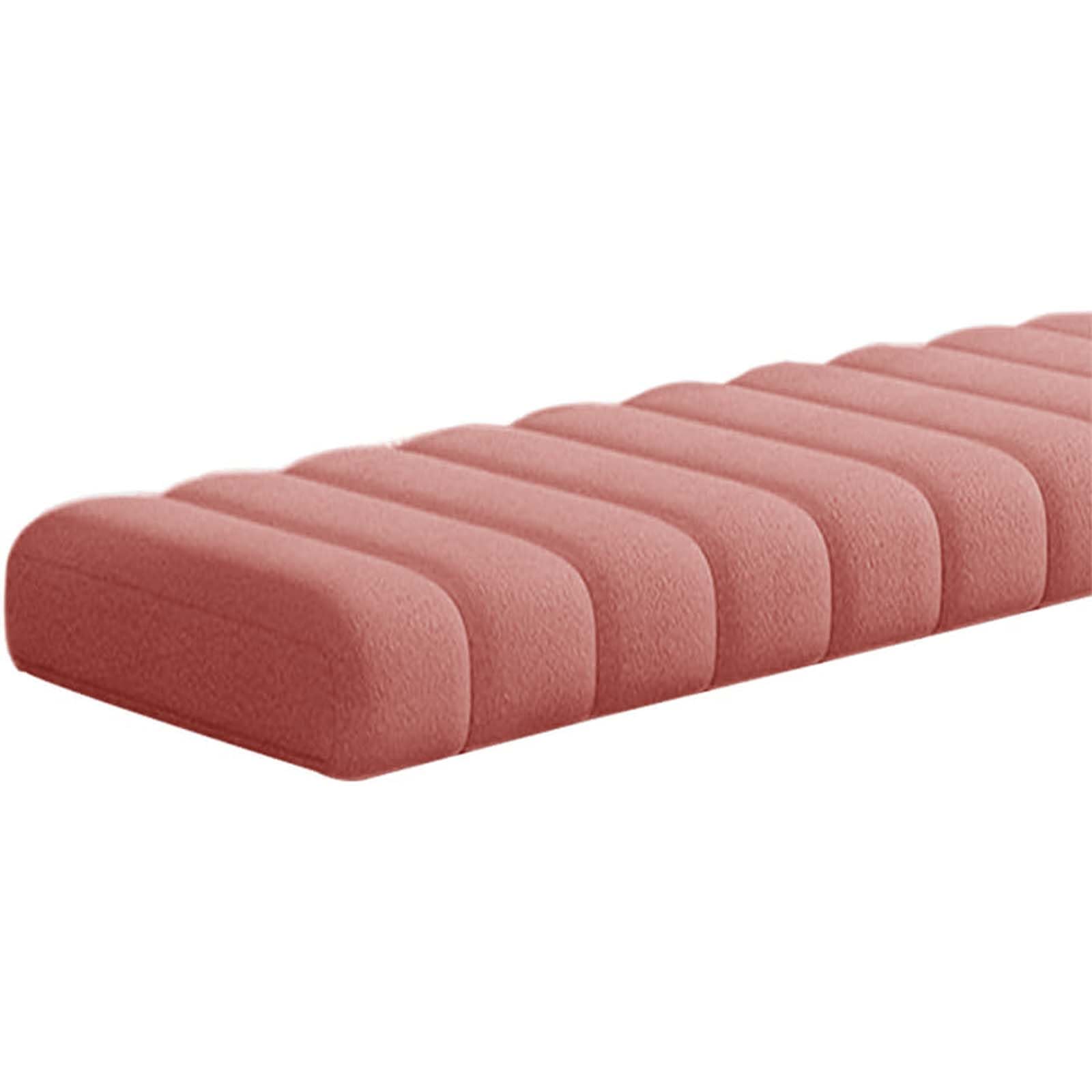Outdoor/Indoor Bench Cushion 120cm/150cm/80cm/90cm x 40cm/30cm 2/3 seater Rectangle Bench Seat Pad for Bay Windows, Garden Patio, Long Chairs & Porch Furniture,Pink,50x140cm