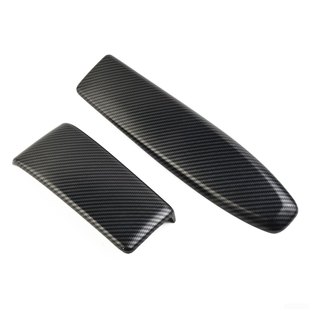 FACULX Copri Bracciolo Centrale Auto In ABS Fibra Di Carbonio – Set Da 2 Pezzi Nero Per Mercedes Classe C W204 (2008-2014), Classe E W212 (2010-2013), GLK X204 (2008-2015)