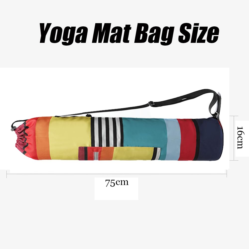 Hixingo Borsa per Tappetino Yoga Grande Borsa per Tappetino Yoga con Coulisse Tracolla Regolabile Boemia Borsa a Tracolla per Tappetino Sacca Custodia Tappeto per Palestra Sport