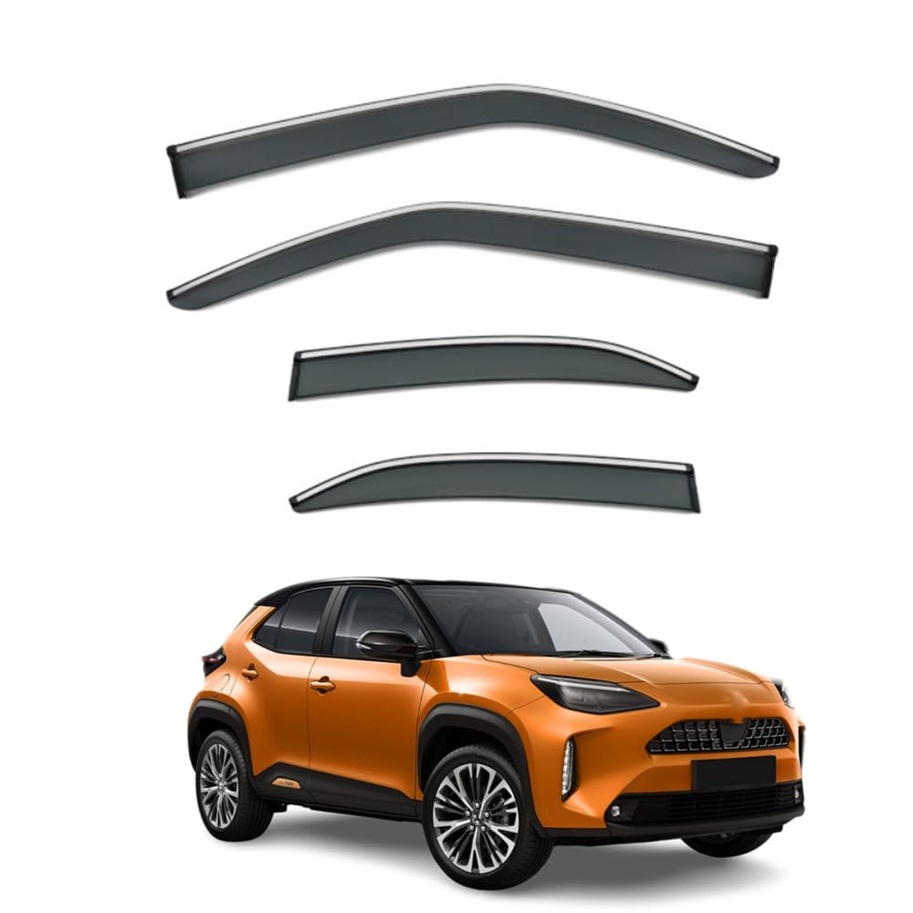 QOEMRHELT 4pc Set In-Channel Wind Deflectors, for Toyota Yaris Cross (XP210) 2020-2026 Window Visors Rain Guards Vent Visors Rain & Sun Protection,Car Accessories
