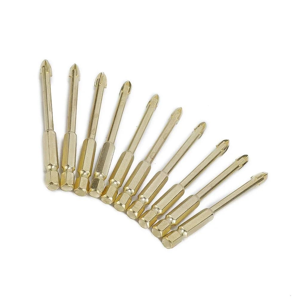 10 pezzi punta da trapano piastrelle di ceramica marmo vetro lancia testa codolo esagonale 6mm for vetro ceramica legno metallo plastica parti da taglio