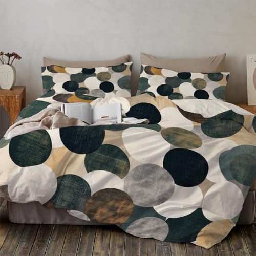 Parure de lit réversible en microfibre douce motif abstrait 3D - 4