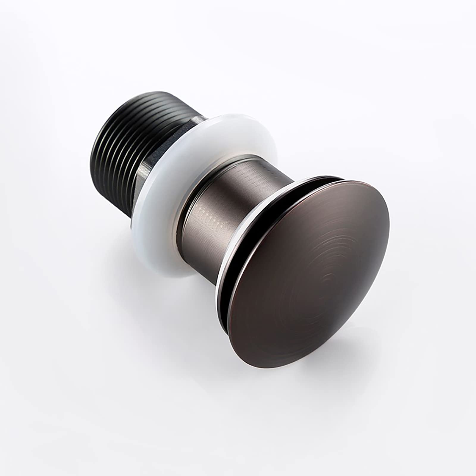 Pop-up Bonde de Lavabo Laiton Clic-clac Bonde de Vidage Lavabo Bronze Brun Bonde D'écoulement Ronde Ecoulement de Lavabo pour Evier ou Lavabo,Without Overflow