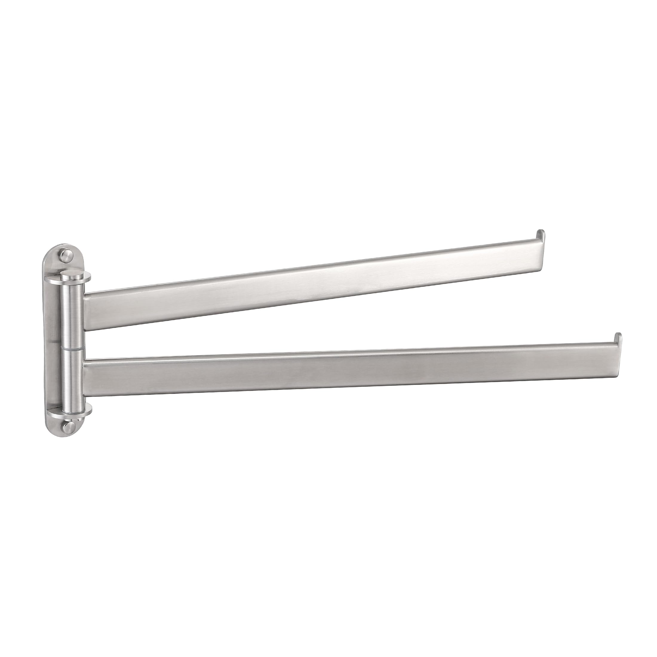 KES Portasciugamani da Bagno Girevole Portasciugamani Doppio Porta Salviette Bagno a Parete Portasciugamani in Acciaio Inossidabile SUS304 180 ° 40cm Spazzolata, A2104S2L40-2