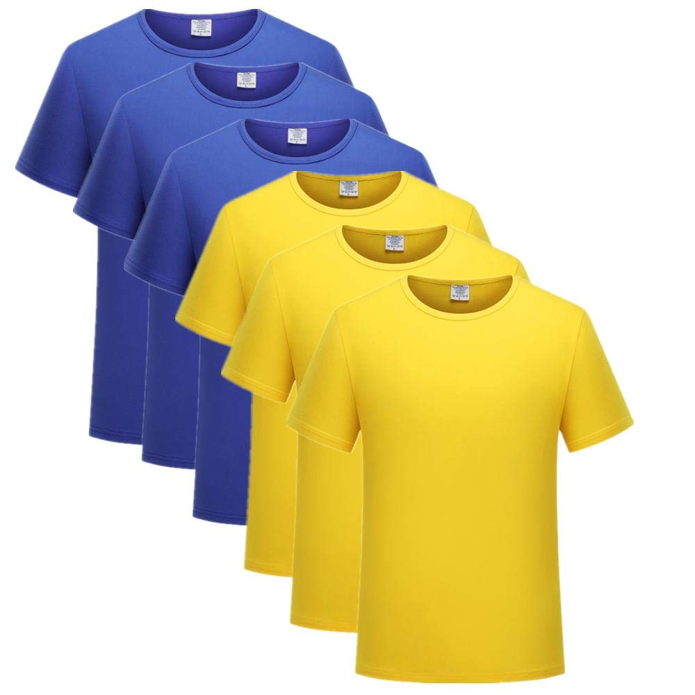 T-shirty męskie modal okrągły dekolt t-shirt kombinezon (6 sztuk), J, L