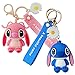 wopin 2 pcs Disney Stitch Porte Clés Anime Cartoon Cordon Voiture Porte-clés Cartable Pendentif Sac Fille garçon Souvenir Cadeau Jouet Personnalisé Porte-Clés Enfants Clé Pendentif