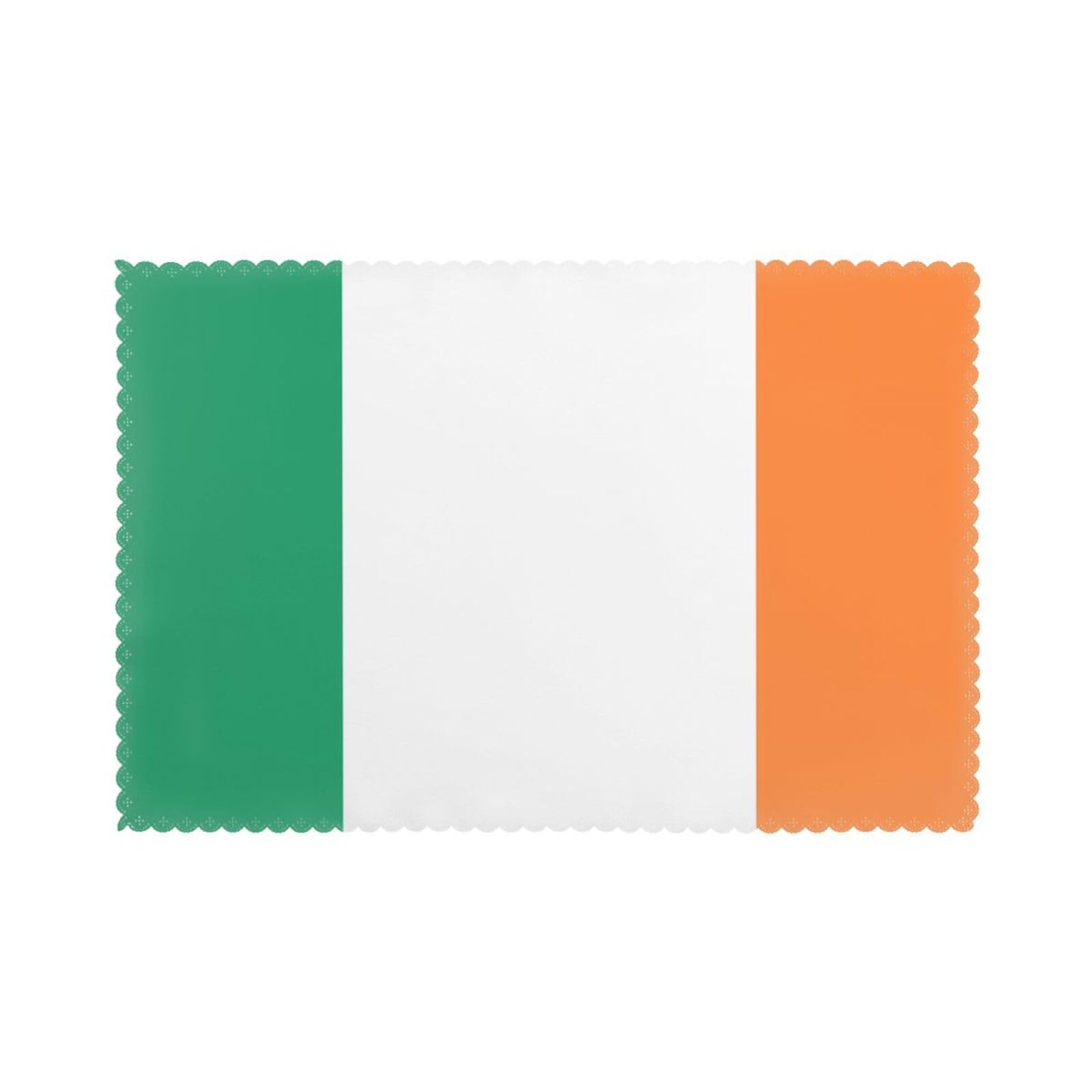 Irish flag Placemat set of 6, oil-proof, washable, suitable for kitchen, restaurant, party, etc.