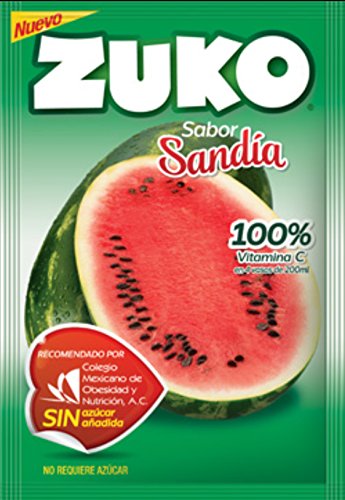 3 X ZUKO SANDIA Flavor No Sugar Needed Makes 2 Liters of Drink 15g From Mexico