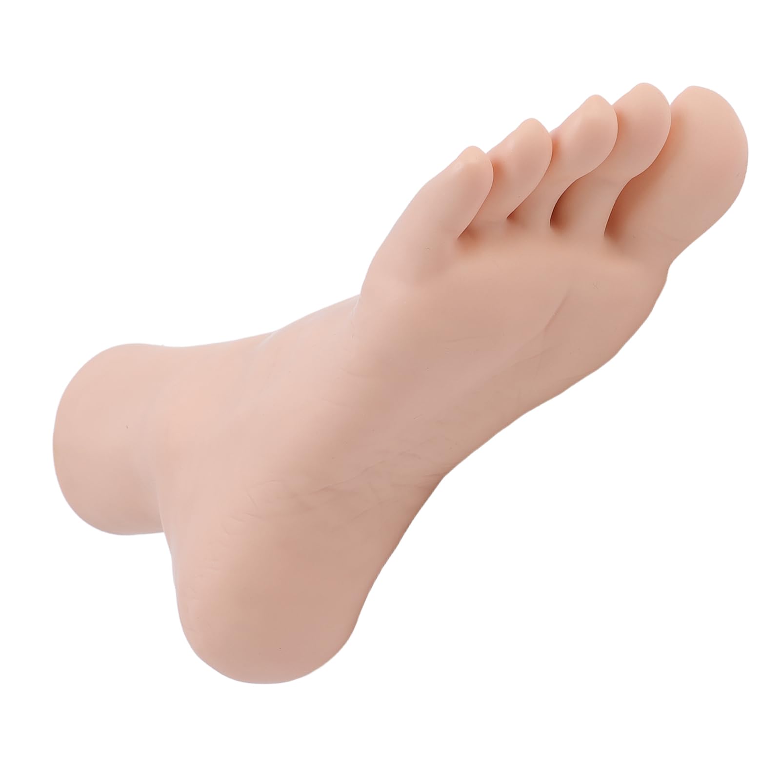 Premium Silicon Foot Mannequin, Lebensechte Flexible Gelenkpositionierungsmodell für Nagelkunst -Fotoshooting -Display, Geeignet für Schönheitstraining (Rechter Fuß)