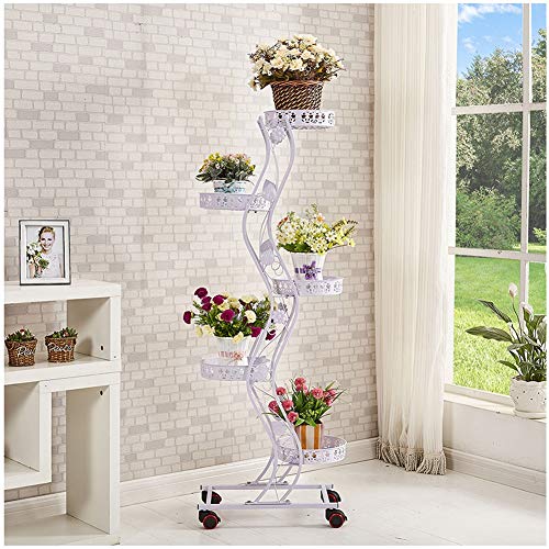 □ Multiouso □: Questo rack multifunzionale non solo è un rack di fiori, ma può anche essere uno scaffale per libri, un supporto di visualizzazione, un ripiano, un supporto decorativo, ecc. Adatto per la maggior parte dei bonsai, fioriere e vasi di fiori di medie dimensioni.