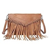 ★MODE DESIGN - Fashion Fransen Design bringt für diese Tasche mehr Retro-Elemente. Nicht mehr lediglich zum Transportieren von Sachen verwendet, gepaart auch mit mordernen Designs zu einem echten Styling-Produkt überzeugt