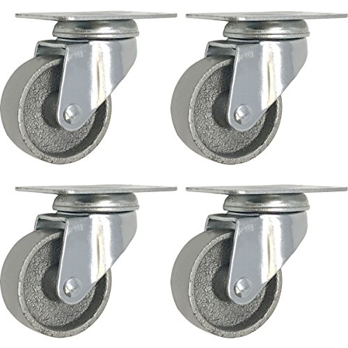 Top Rated 4 All Steel Swivel Plate Caster Wheels Heavy Duty High-gauge Steel Gray (2" METAL SWIVEL CASTER (GRAY) - No Brake) Top Rated 4 All Steel Swivel Plate Caster Wheels Heavy Duty High-gauge Steel Gray (2" METAL SWIVEL CASTER (GRAY) - No Brake)
