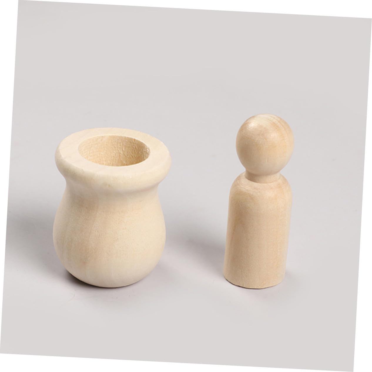 Anneome 20 piezas Muñecos de Madera sin Pintar para Manualidades DIY Figuras sin Terminar para Decorar y Fomentar Creatividad Infantil