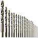 BOSCH CO21B 21-Piece Assorted Set with Included Case Cobalt M42 Metal Drill Bit with Three-Flat Shank for Drilling Applications in Stainless Steel, Cast Iron, Titanium, Light-Gauge Metal, Aluminum