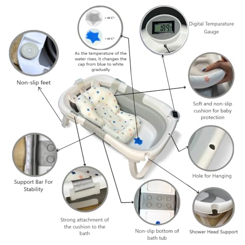 Variante de JOWY bañera bebe plegable Gris