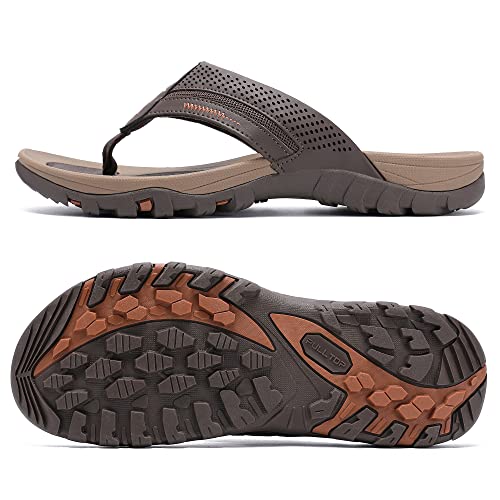 Image of Men's Flip-Flops, Thongs Sandals Durable Comfort Slippers for Beach