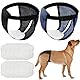 2er Pack Höschen für Hunde Läufigkeit mit 10 Damenbinden, Verstellbare Schutzhose Hündin, Wiederverwendbare Waschbare Hundewindeln für Weibchen Hunde Läufigkeit, Periodenhose Hundes Schwarz und Blau