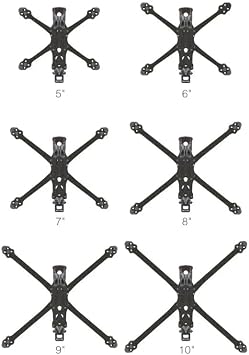 QWinOut APEX EVO 6/7/8/9/10 Inches 3K Carbon Fiber FPV Frame Kit for DIY RC Racing Drone (6inch Frame)