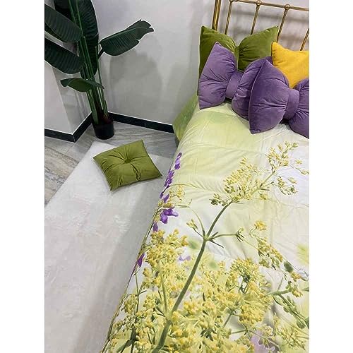 BIANCALUNA Trapunta Miss Terry Videl Singola Motivi Floreali e Mimose e Stampa Digitale