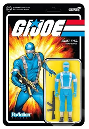 Super 7 Joe Reaction Figures Wave 2 - Snake Eyes - Secret Service - India Pale Blue #TOP1