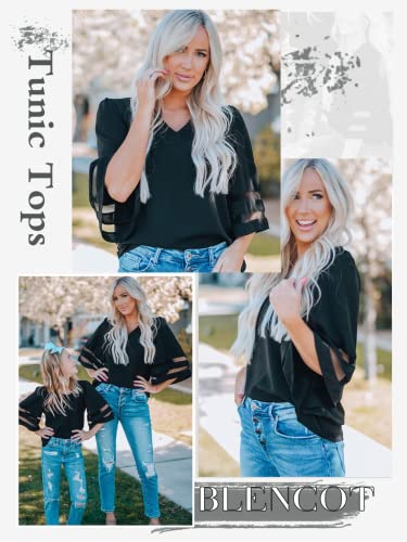 Blencot Women's Casual, Aa Solid Black, Large #TOP1