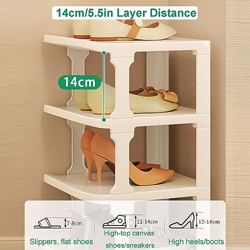 Organiseur de chaussures noir compact pour petit espace d'angle