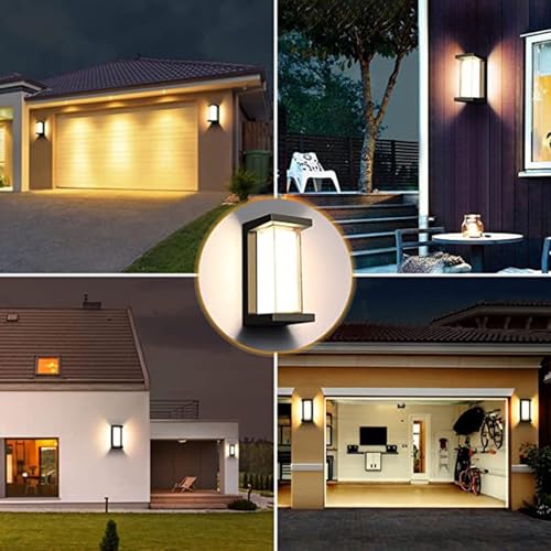 Lampe murale extérieur LED IP65 noire 26cm dimmable RGB avec télécommande - 7