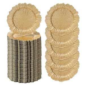 Gold-rimmed Charger Plates