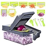 Zbyoujer Vegetable Chopper,14-in-1 food chopper vegetable chopper dicer slicer cutter Onion Chopper...