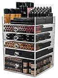 N2 Makeup Co Acrylic Makeup Organizer Cube | 5 Drawers Storage Box for Vanity Tables