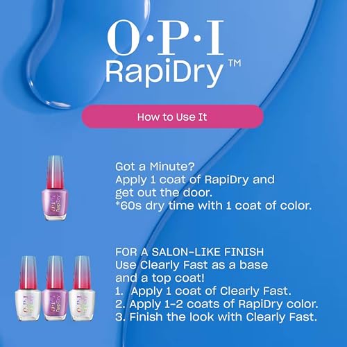 Image of O.P.I RapiDry Quick-Dry Nail Polish for Women - Fir Surely Fast, Creamy Smudge-Free Lacquer, 9ml