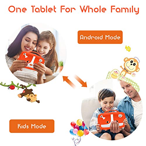 Kunwfnix Kids Tablet 7 Inch,Gms-Certified Android 9.0 And Kids-Mode Dual System,Quad Core,1Gb Ram,16Gb Rom,Dual Camera,Full Hd Screen,Google Play And Learning App For Children #TOP6
