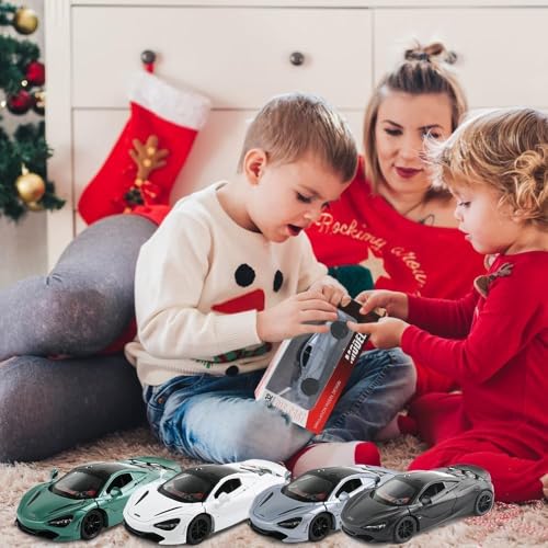 Image of Mc-Laren 1:32 Model Car with Box, Zinc Alloy Pull Back Toy car with Sound and Light for Kids Boy Girl Gift [Colors as Per Stock]