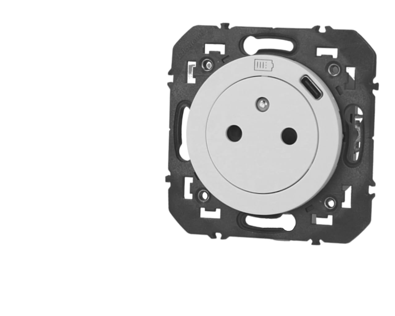 Prise 2P+​T surface avec chargeur USB Type-​C DOOXIE - blanc