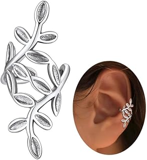 Aretes Puño de Oreja para Mujeres Sin Perforación Ligeros de Plata Esterlina Puño de Oreja para Orejas Sin Perforar Hipoalergénicos Aretes Falsos con Caja de Regalo