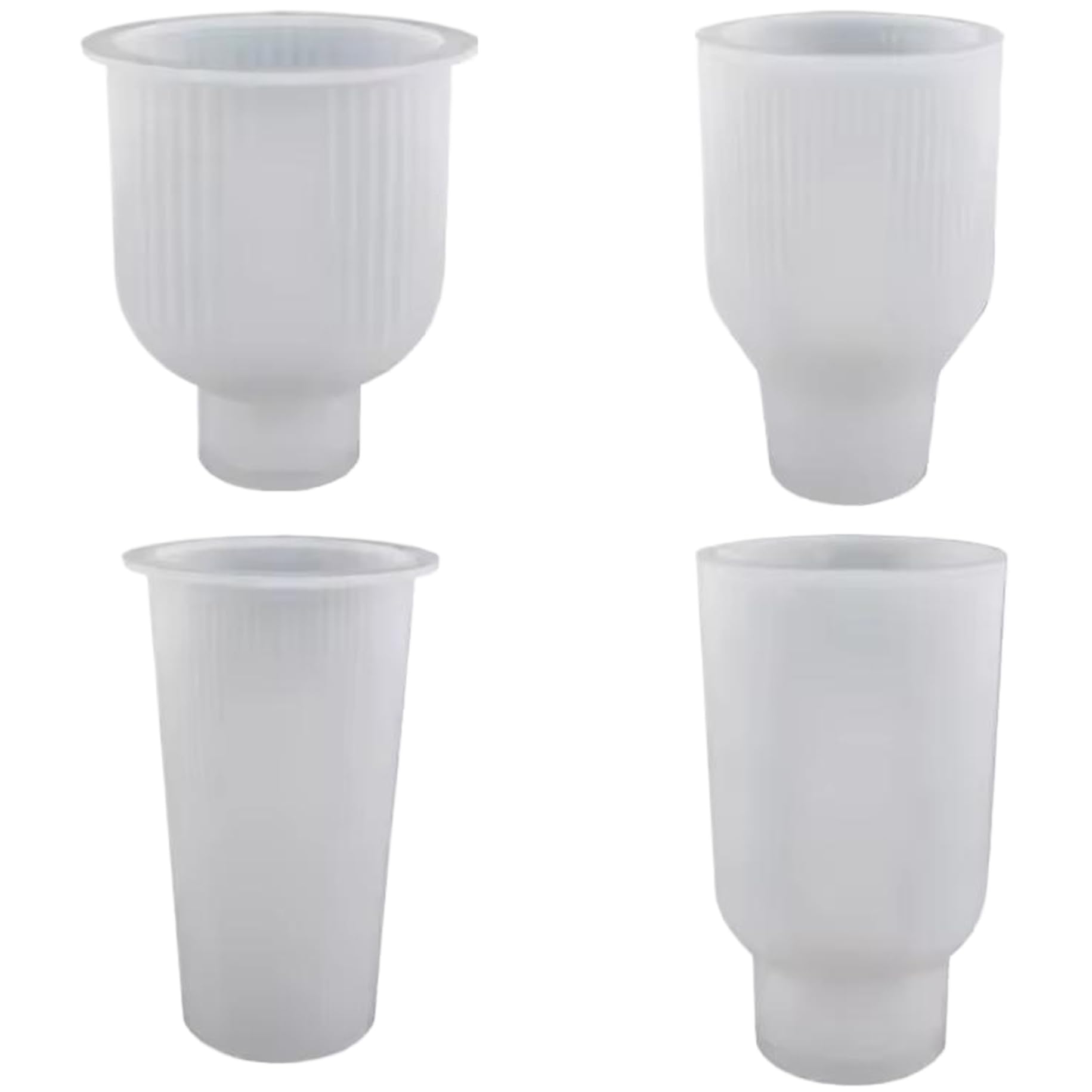 Moule vase silicone 4 styles pour loisirs créatifs et art floral