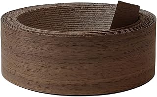 Black Walnut Wood Veneer Edge Banding Roll,1-1/2 inch X 13 ft Iron-On Pre-Glued Edging Tape with Hot Melt Adhesive,Ideal for Plywood, Furniture, Drawers, Shelves Renovation