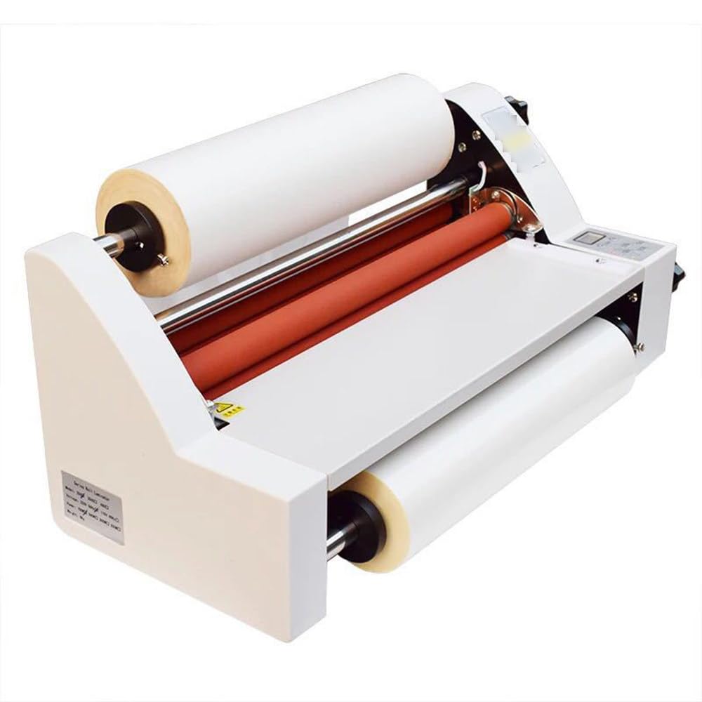 Laminator na gorąco i zimno, laminowanie jednostronne i dwustronne, cyfrowy wyświetlacz i kontrola temperatury, do dokumentów, zdjęć, kart, do biura, szkoły, domu V480