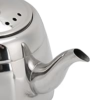 Vista 4 de Alvinlite Tetera de acero inoxidable, hervidor de agua con infusor Hervidor de agua, tetera para café, tetera para té verde suelto, tetera de acero