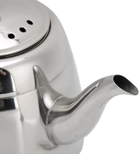 Miniatura 4 de Alvinlite Tetera de acero inoxidable, hervidor de agua con infusor Hervidor de agua, tetera para café, tetera para té verde suelto, tetera de acero