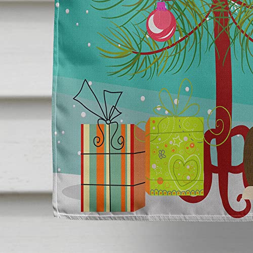 Drapeau de maison Bull Terrier bringé décor de Noël extérieur grand format