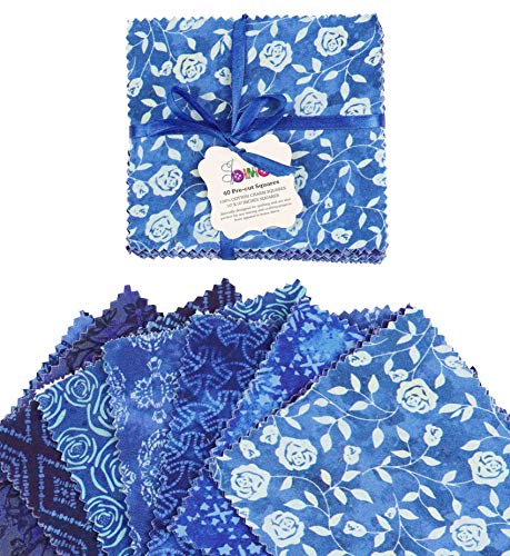 Soimoi Batik Print Precut 10-Inch Cotton Fabric Quilting Squares Charm Pack Diy Patchwork Sewing Craft #TOP1