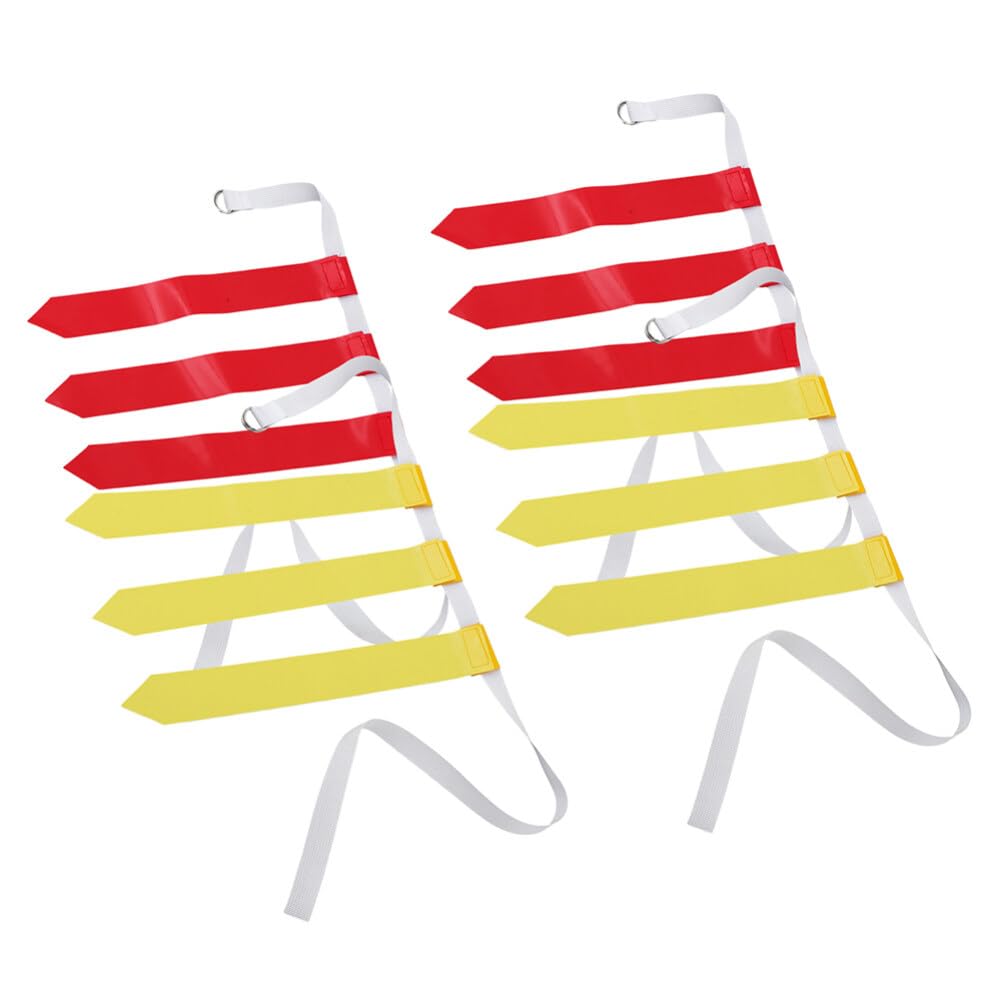 HANABASS 4pcs Flag Football Belts Kit Adjustable Waist Belts, Football Belts and Flags Set, Teens Ideal Football Belts for Kids/Youth/men/women