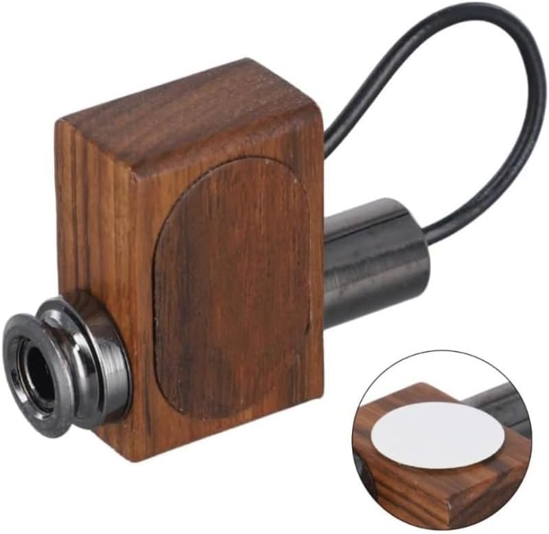 Acoustic Guitar Pickup Clip On Piezo Transducer with Volume Control, Universal Contact Pickup for Ukulele Mandolin Banjo Violin, Natural Tone for Recording Stage Practice