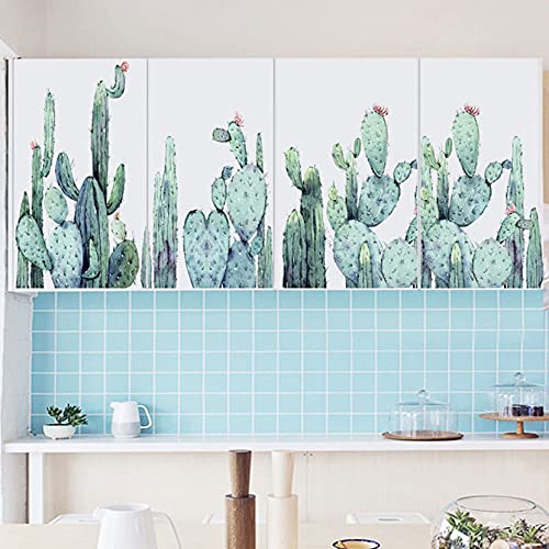 Vinilo decorativo cactus plantas verdes adhesivo miniatura 2