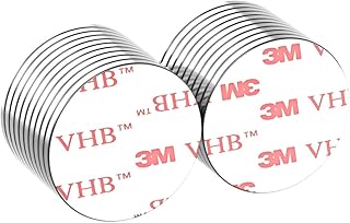 Self Adhesive N42 Super Strong Neodymium Disc Magnets - 7/8”D x 1/16”H - 20 Pack, Powerful Rare Earth Magnet with 3M 4920 VHB Double Side Adhesive Backing, Adhesive Magnets, Magnet Stickers