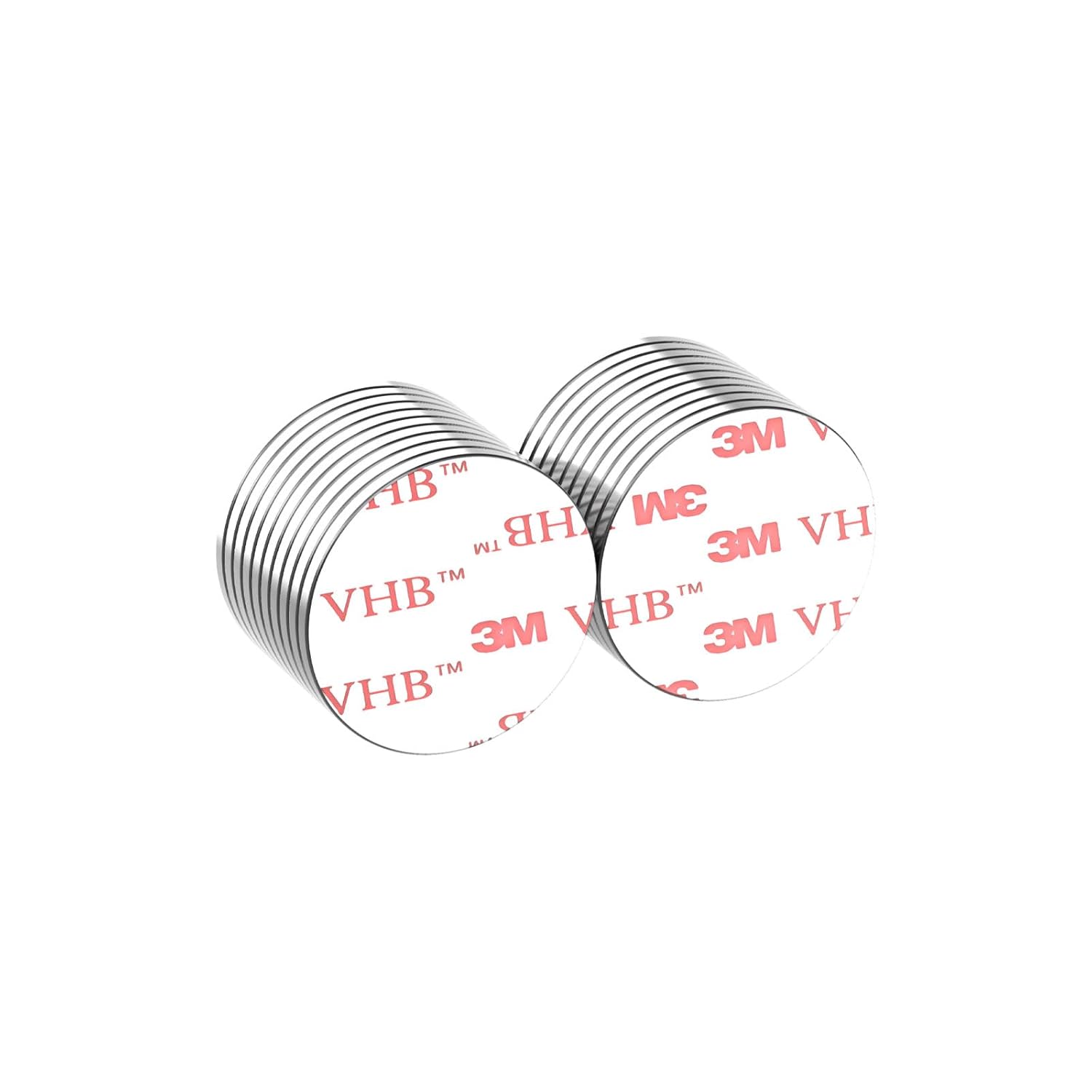 Self Adhesive N42 Super Strong Neodymium Disc Magnets - 7/8”D x 1/16”H - 20 Pack, Powerful Rare Earth Magnet with 3M 4920 VHB Double Side Adhesive Backing, Adhesive Magnets, Magnet Stickers