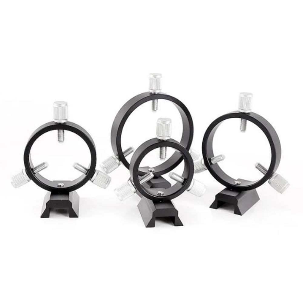 Accessori per telescopi Set di anelli guida da 80 mm, anello guida astronomico a tre punti, 1 piastra, 1 anello, 4 viti, colore rosso e nero Oculare per telescopio(Schwarz)