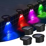 Destlife Solar Pool Lights, 4 Pack Waterproof Swimming Inground Pool Light, Outdoor Wireless Pool Side Light, LED Lights for Above Ground Pool, Stair, Fence, Deck, Decor Accessories Essentials