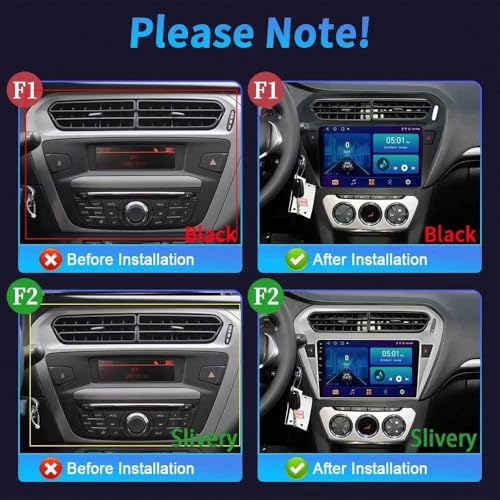 Radio Coche 2 DIN con Pantalla Táctil y Cámara Trasera para Citroen Elysee 2
